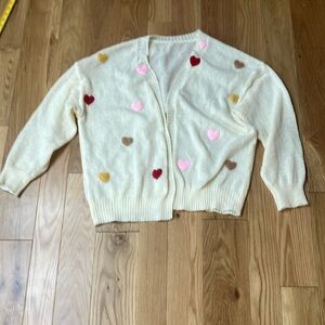 heart patch cardigan size XL